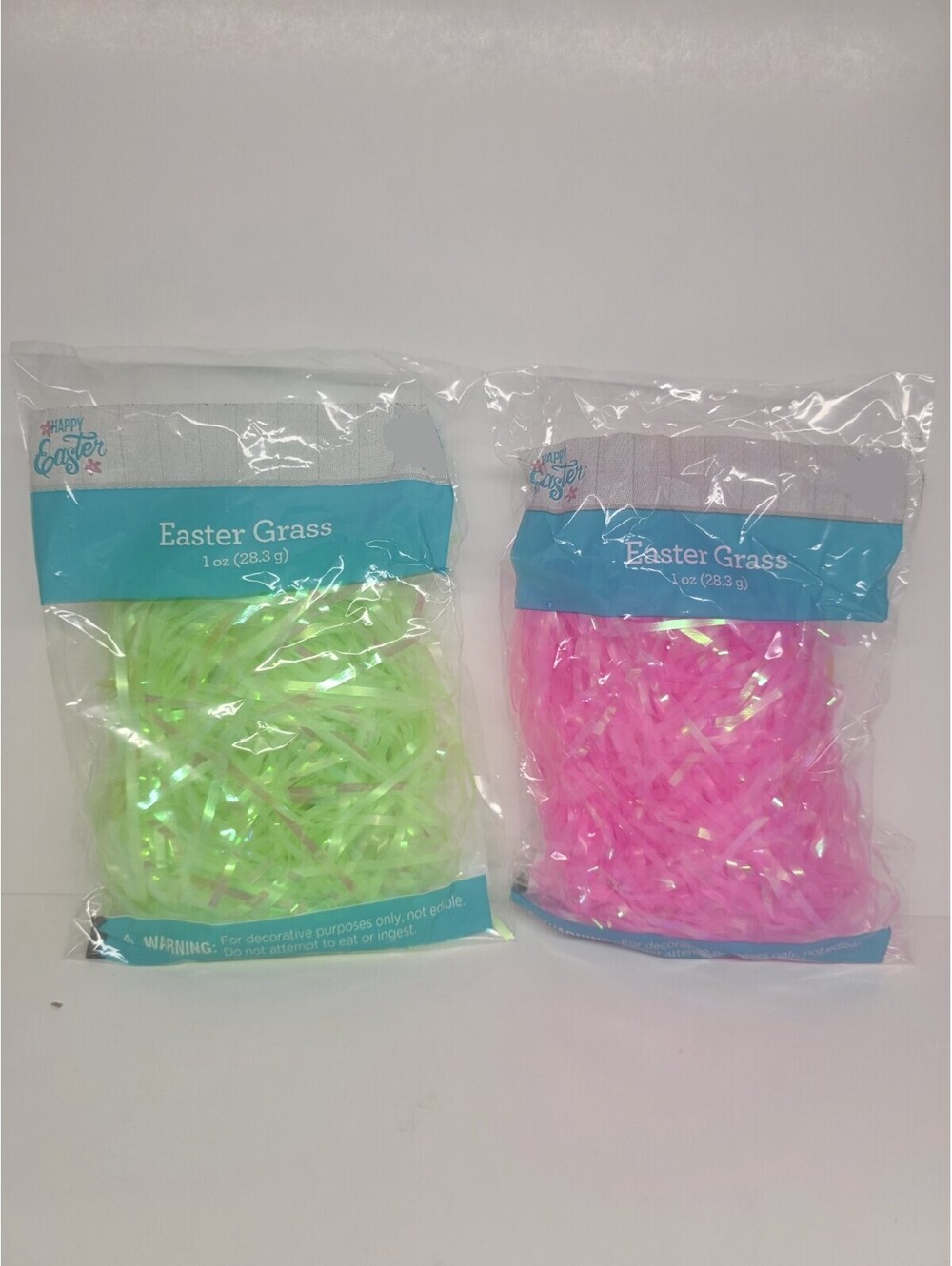 Easter Basket Grass Plastic Shred Filler For Baskets, Gifts & Decor 2 Pack 1oz